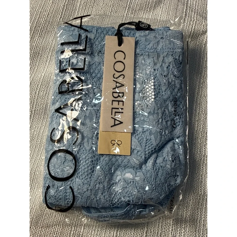 Cosabella Never Say Never Lace Brief Men Soft Stretch Designer‎ Underwear Blue L